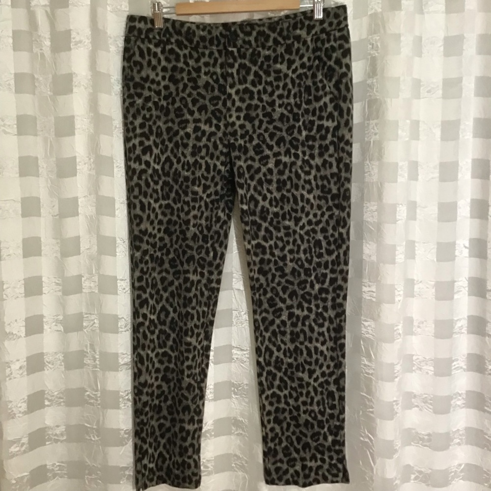 CAbi Jungle Leopard Animal Print Trouser Pant Style 3393 Size 12